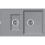 Гранітна мийка Classic 78x50x15 Grey Metallic