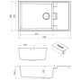 Гранітна мийка Cubix 86x50 XL Grey Metallic - фото 2 Гранітна мийка Cubix 86x50 XL Grey Metallic - фото 2