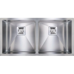 Нерж. мийка Quadro 87х2 R10 Double (87x44) 1,20 мм Нерж. мийка Quadro 87х2 R10 Double (87x44) 1,20 мм