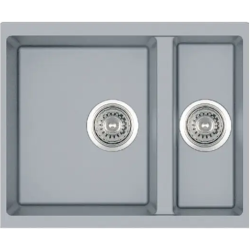 Гранітна мийка Quadro 56x46x15 Grey Metallic