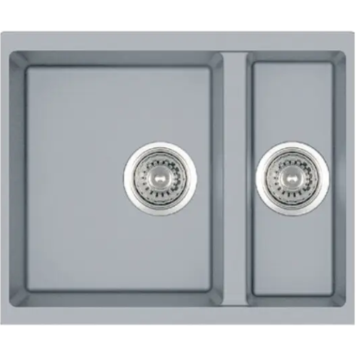 Гранітна мийка Quadro 56x46x15 Grey Metallic