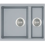 Гранітна мийка Quadro 56x46x15 Grey Metallic