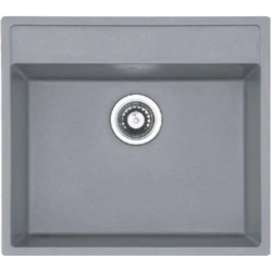 Гранітна мийка Quadro 56x51 Grey Metallic