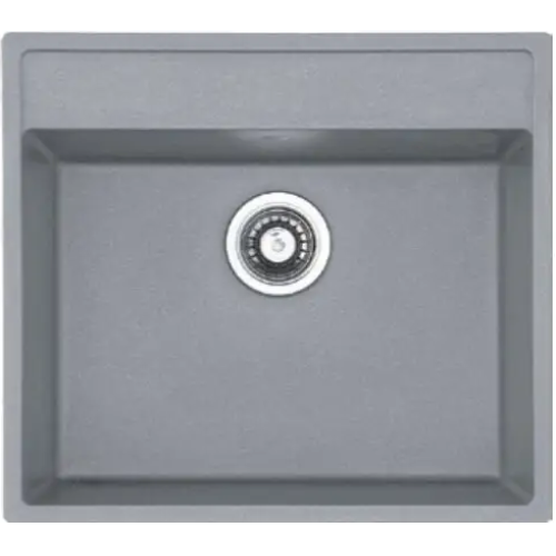 Гранітна мийка Quadro 56x51 Grey Metallic