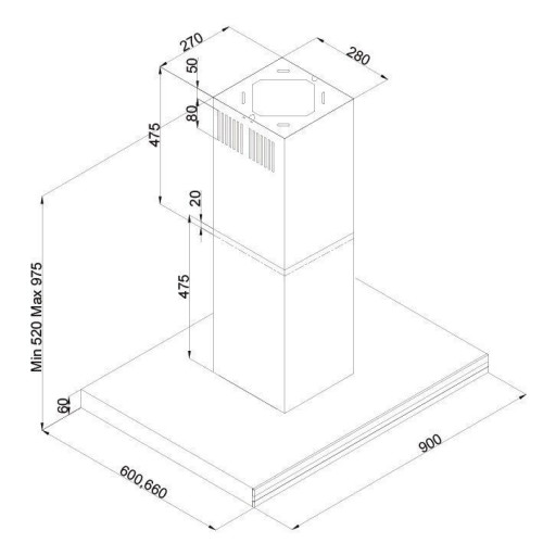 Витяжка Linea Isola Inox Silence+ - фото 1