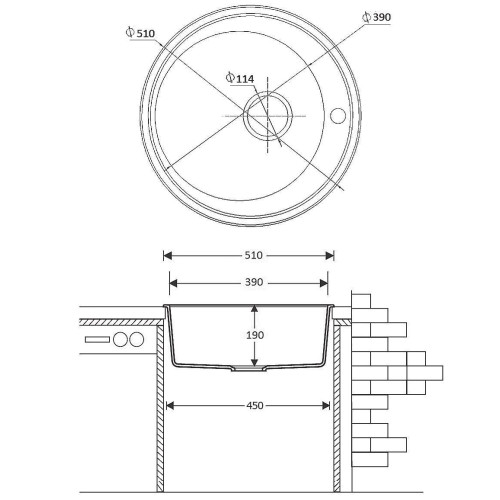 Гранітна мийка Arc 51 Titanium - фото 1 Гранітна мийка Arc 51 Titanium - фото 1