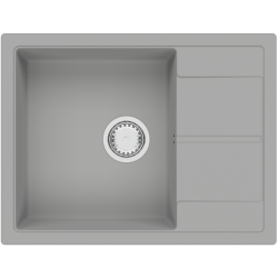 Гранітна мийка Cubix 65x50 Grey Metallic