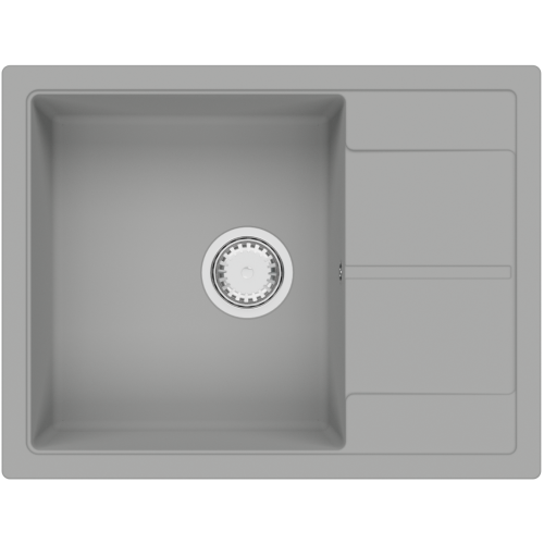 Гранітна мийка Cubix 65x50 Grey Metallic