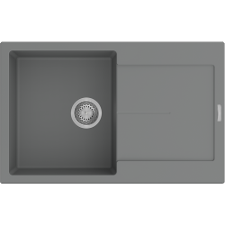 Гранітна мийка Navio 79x50 Grey Metallic