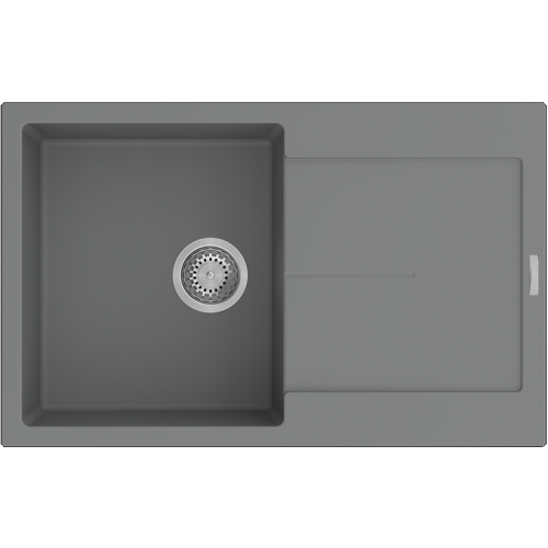 Гранітна мийка Navio 79x50 Grey Metallic