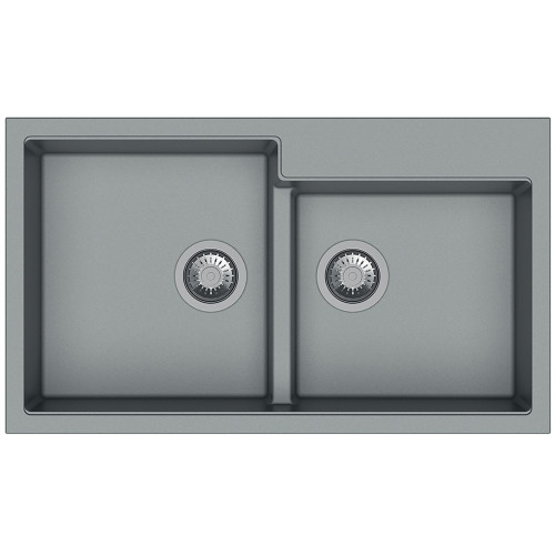 Гранітна мийка Navio 86x50x2 Grey Metallic