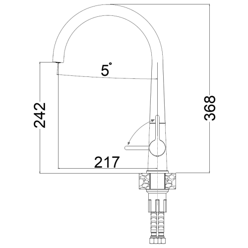 Кухонний змішувач FKM 72 SS Inox - фото 3