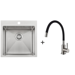 Мийка BR 50x50 Celldecor + Змішувач FKM 56 Flex Inox