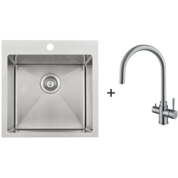 Мийка BR 50x50 Celldecor + Змішувач SKС 90 ST Inox