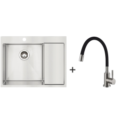 Мийка BR 62x50 Left + Змішувач FKM 56 Flex Inox