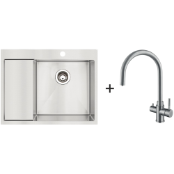 Мийка BR 62x50 Right + Змішувач SKС 90 ST Inox