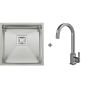 Мийка Quadro 44 Celldecor + Змішувач FKM 71 Inox