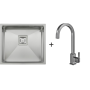 Мийка Quadro 49 Celldecor + Змішувач FKM 71 Inox