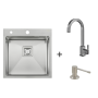 Мийка Top 49 Celldecor + Змішувач FKM 71 Inox + Дозатор FASD 25 Inox