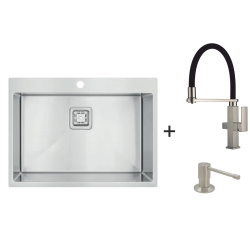 Мийка Top 65 Celldecor + Змішувач FKM 3120 Inox + Дозатор FASD 25 Inox Мийка Top 65 Celldecor + Змішувач FKM 3120 Inox + Дозатор FASD 25 Inox