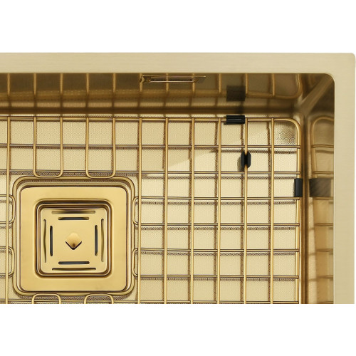 Нерж. мийка Quadro 53 Celldecor Nano Gold - фото 1