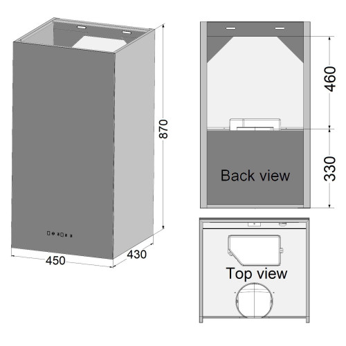 Витяжка Qubo 45 Black Glass - фото 5