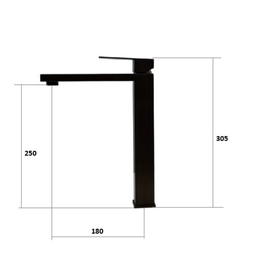 Змішувач для раковини Cubo 40202 Graphite - фото 2 Змішувач для раковини Cubo 40202 Graphite - фото 2