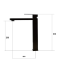 Змішувач для раковини Cubo 40202 Graphite - фото 5 Змішувач для раковини Cubo 40202 Graphite - фото 5