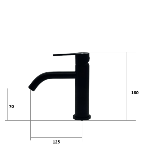 Змішувач для раковини Nuova 50101 Black - фото 3